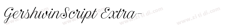 GershwinScript Extra字体转换